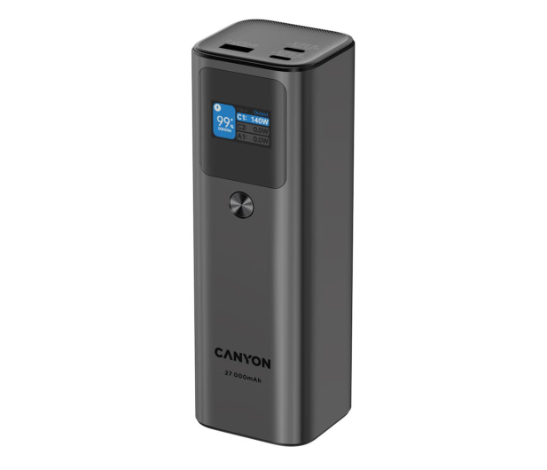 CANYON PB-2010 TFT 27000 mAh 97.2Wh PD140W QC 3.0 Czarny - 1261513 - zdjęcie 2